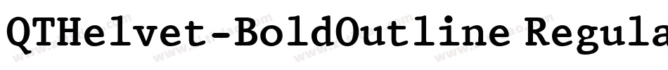 QTHelvet-BoldOutline Regular字体转换